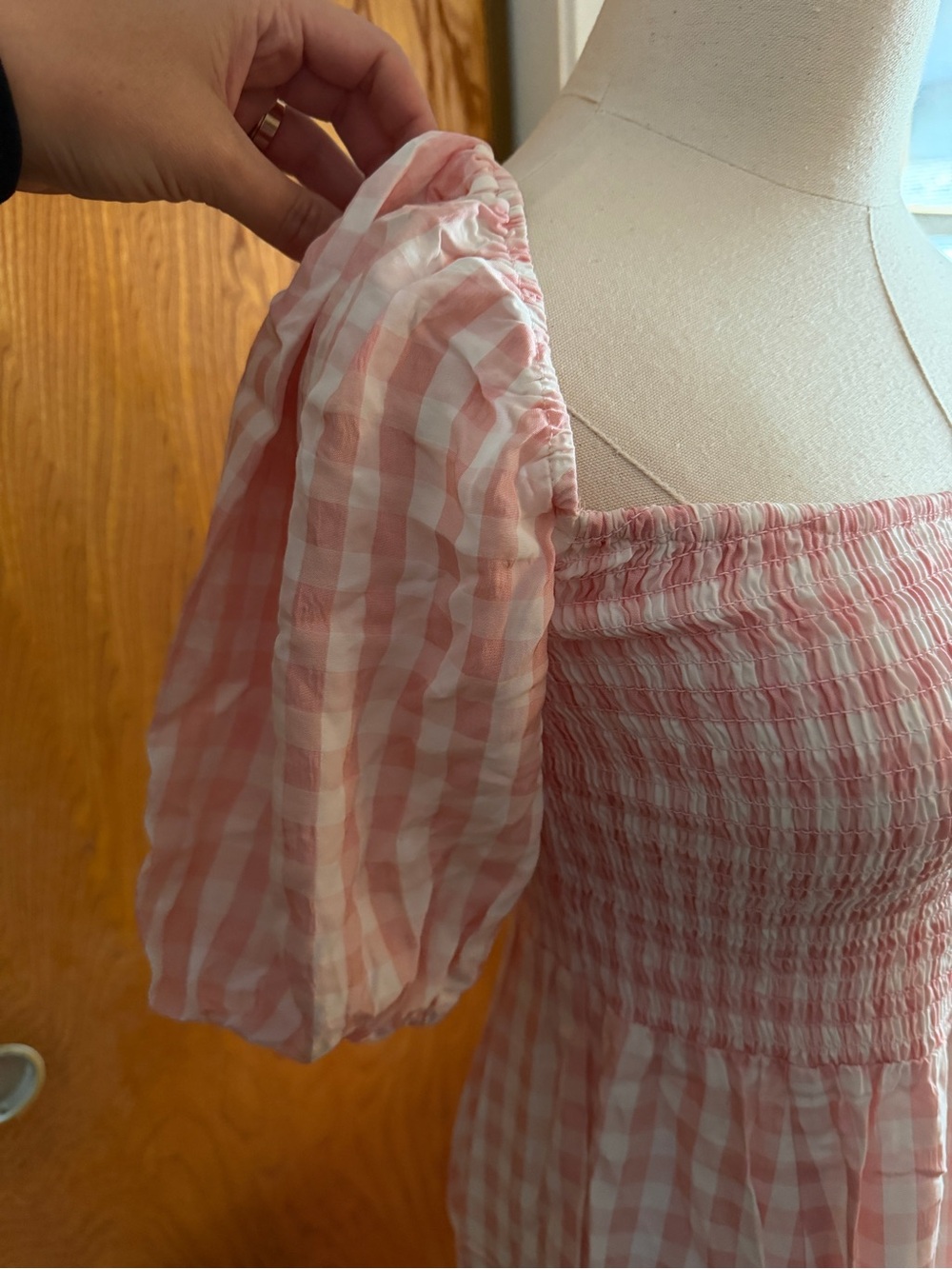 Reformation Rupert Dress in Pink Checkered - Picture 5 of 7